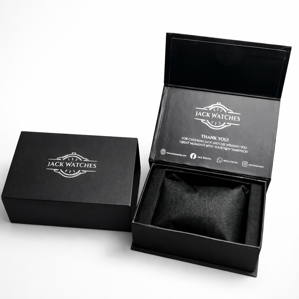 Patek Nautilus Leather Strap Master Lock - Black-Green