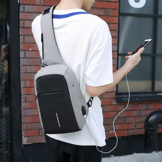 Anti-Theft Fabric Cross Body Sling Backpack