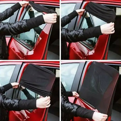 2 Pcs Car Window Cover Screen Breathable| Car Window Shade Sun Cover Window Covers | Mesh Front Rear Universal Side Automotive Window Sun Cover| For Sun Protection – Black Color