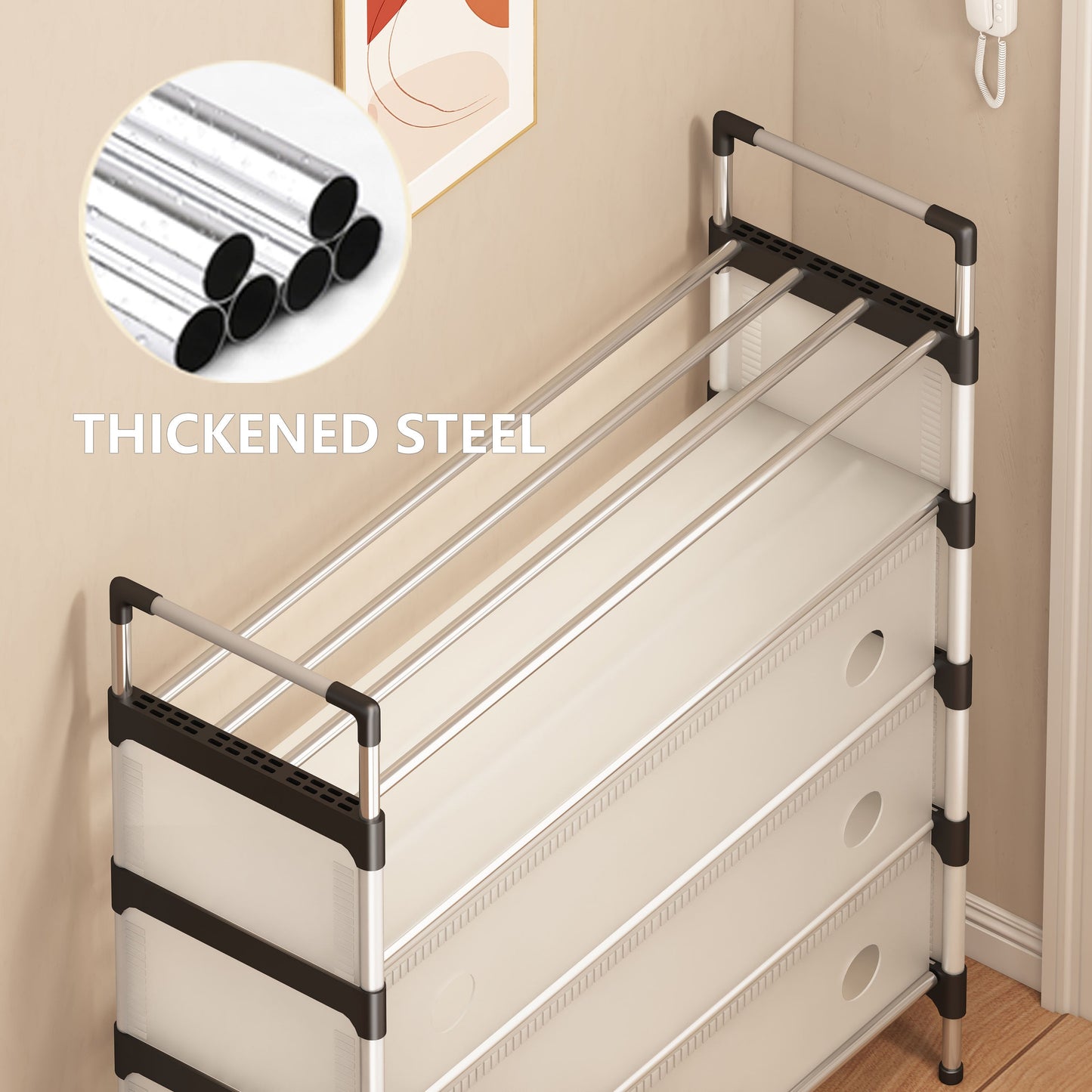Dustproof Shoe Rack Organizer – 4 to 7 Layer Waterproof Stand for Home