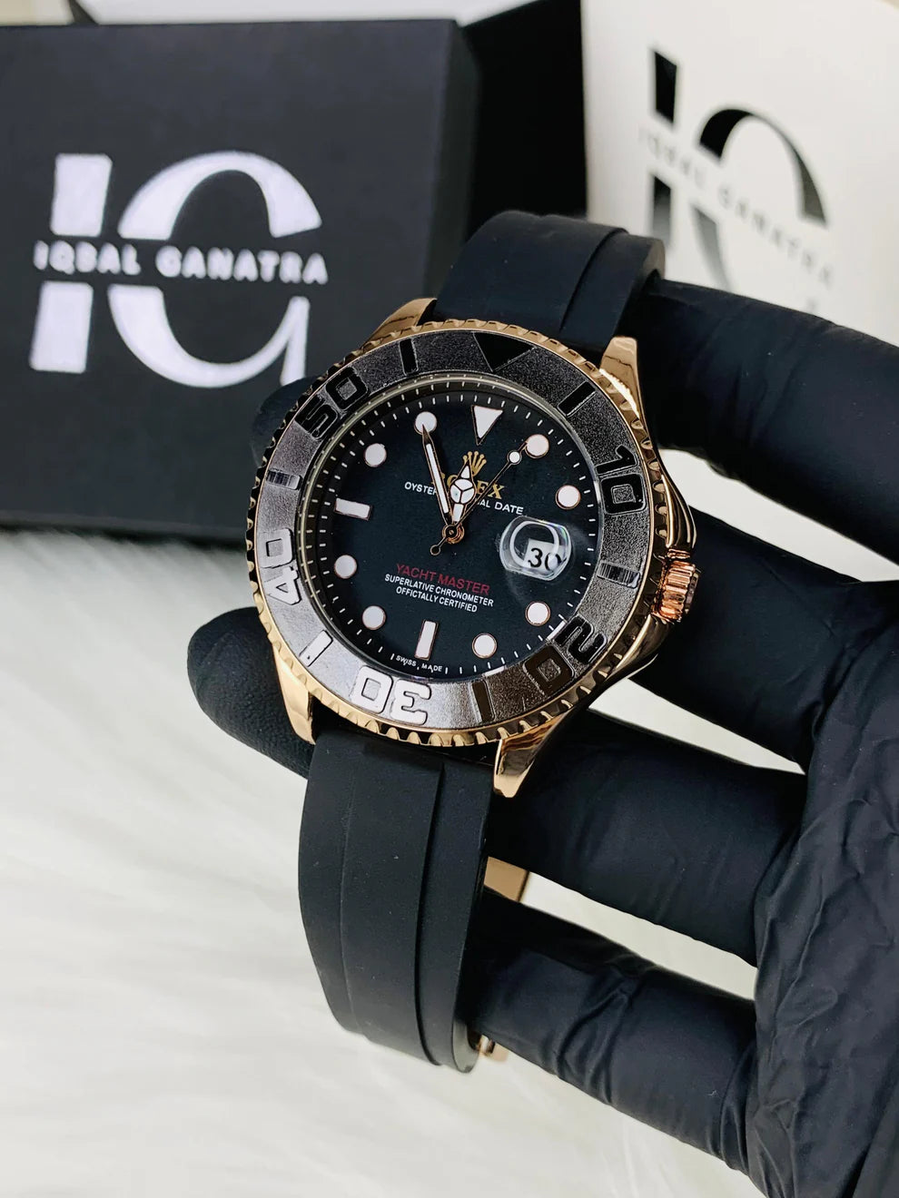 Full Black,Golden &Silver  Signature Watch For Men