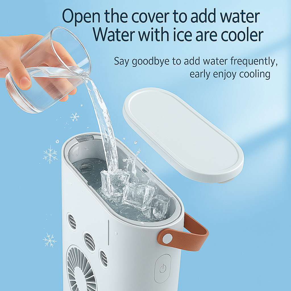 Large  USB Fan With Mist Water Cooler for Office Kitchen and Home