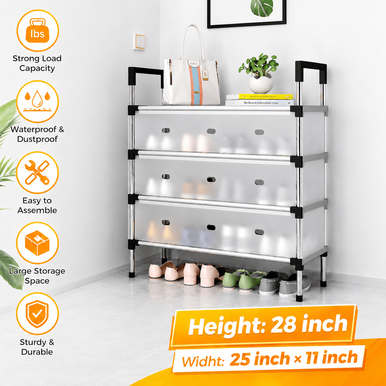 Dustproof Shoe Rack Organizer – 4 to 7 Layer Waterproof Stand for Home
