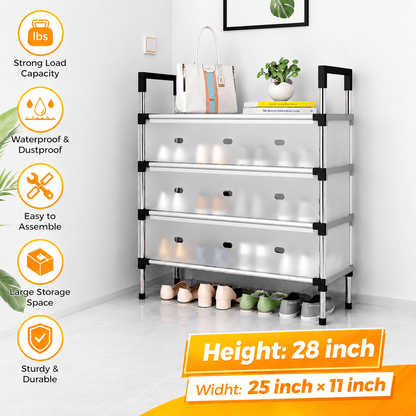Dustproof Shoe Rack Organizer – 4 to 7 Layer Waterproof Stand for Home