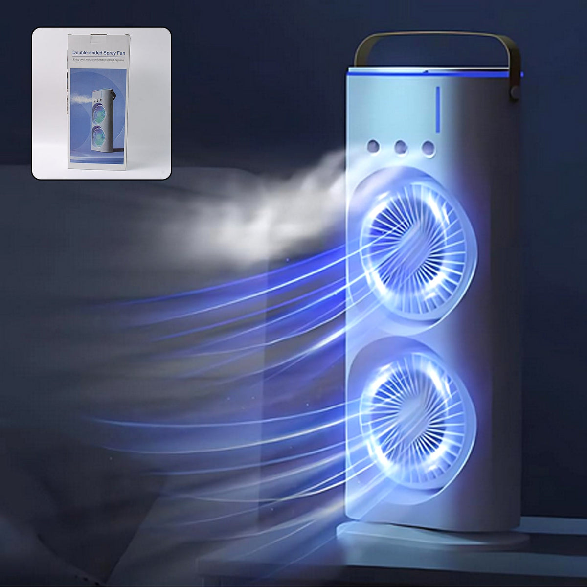Portable Tower Mist Spray Cooling  Fan + Get Special Gift Free