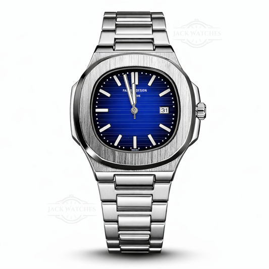 Patek Nautilus Quartz Watch - Blue Dial