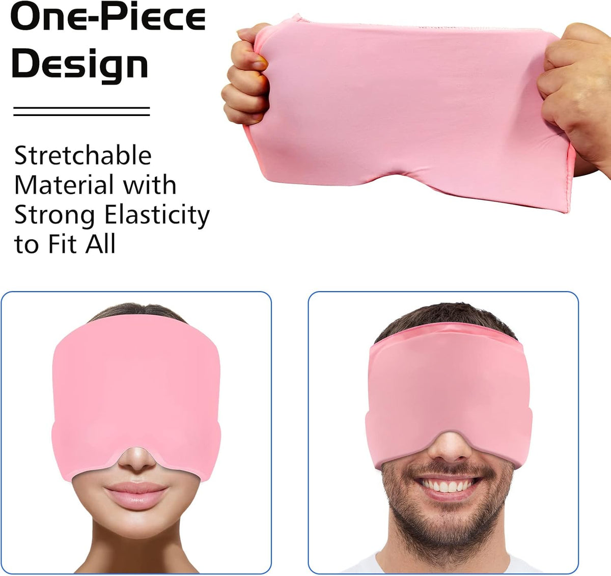 Headache Relief Hat For Migraine Relief, Tension, One Size Fits All Headache Cap With Reusable Ice Gel Pack