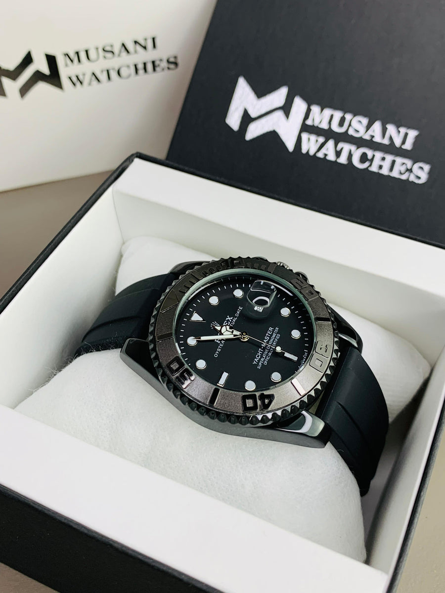 Full Black,Golden &Silver  Signature Watch For Men