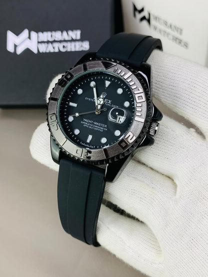 Full Black,Golden &Silver  Signature Watch For Men