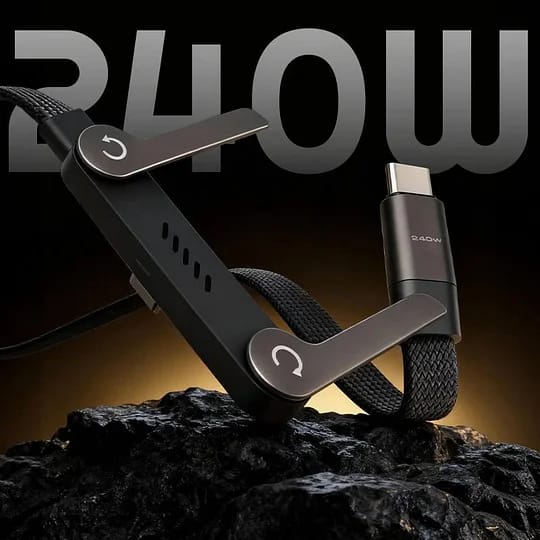 240W 4-in-1 Retractable Fast Charging Cable