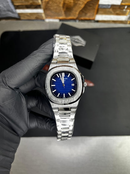 Patek Nautilus Quartz Watch - Blue Dial