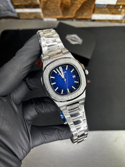 Patek Nautilus Quartz Watch - Blue Dial