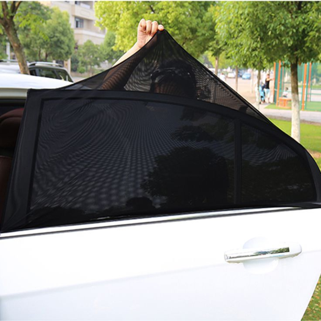 2 Pcs Car Window Cover Screen Breathable| Car Window Shade Sun Cover Window Covers | Mesh Front Rear Universal Side Automotive Window Sun Cover| For Sun Protection – Black Color