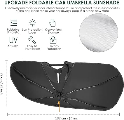 High Quality Car Windshield Umbrella Foldable with Pouch